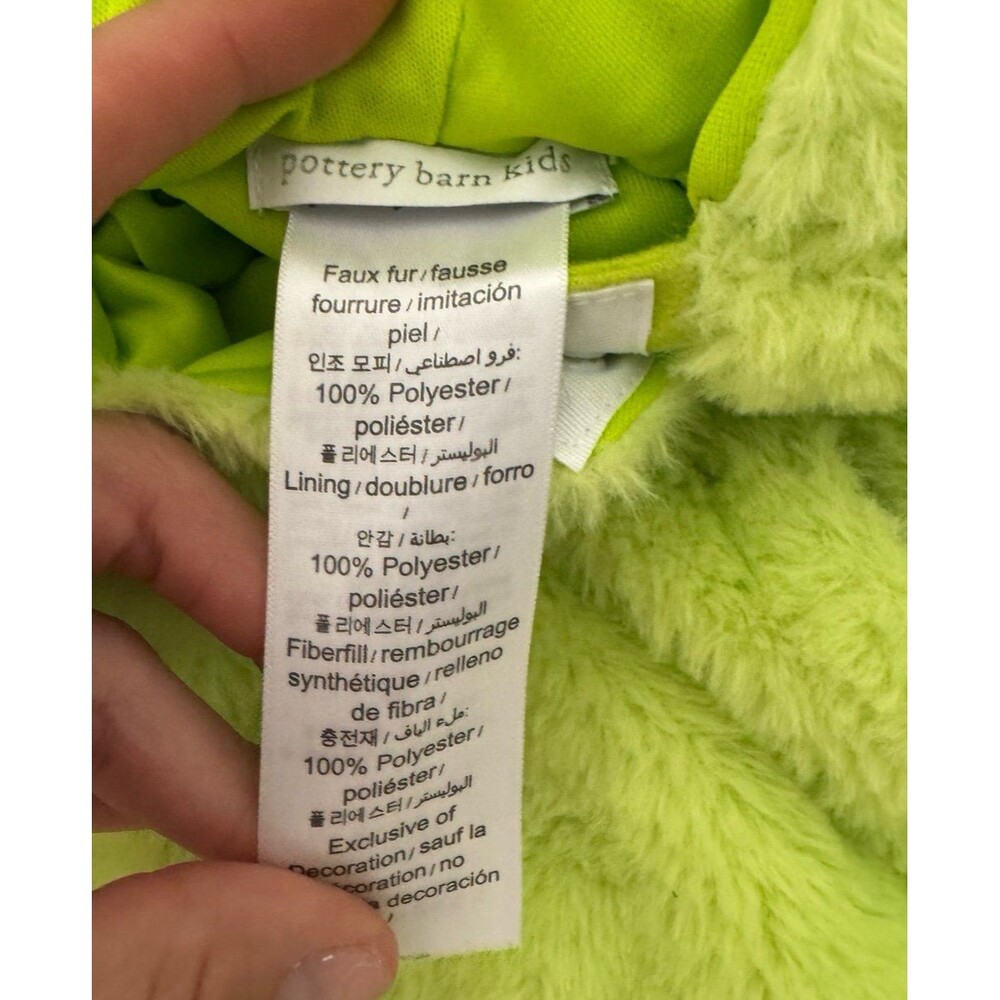 Pottery Barn Kids Green Alien Baby Hooded Halloween Costume 6-12 Months - Picture 3 of 6